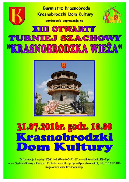 XIII Turniej Szachowy - Krasnobrodzka Wieża