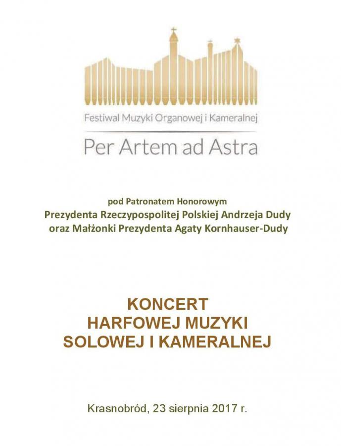 Zaproszenie na Koncert Harfowej Muzyki Solowej i Kameralnej