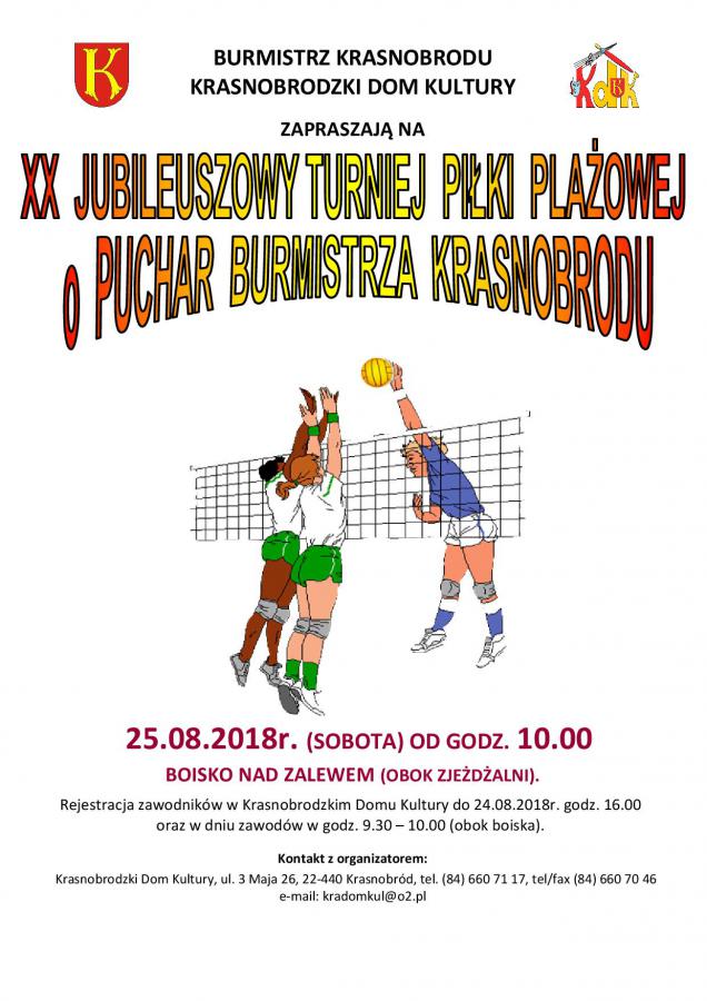 XX Jubileuszowy Turniej Piłki Plażowej o Puchar Burmistrza Krasnobrodu