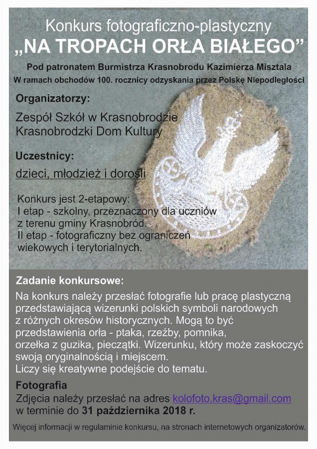 Konkurs fotograficzno - plastyczny " NA TROPACH ORŁA BIAŁEGO"
