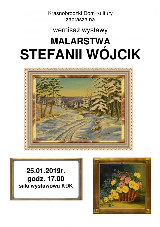 Zaproszenie na wernisaż wystawy malarstwa Stefanii Wójcik