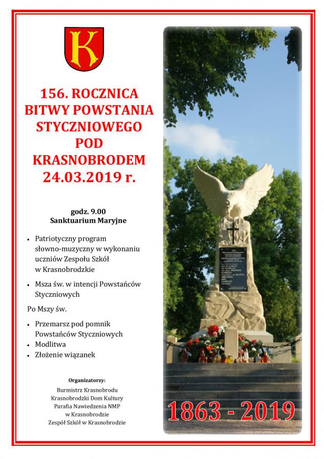 156. rocznica bitwy Powstania Styczniowego pod Krasnobrodem
