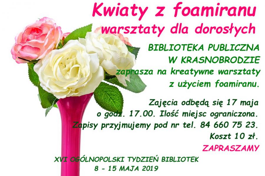 Kreatywne warsztaty z użyciem foamiranu