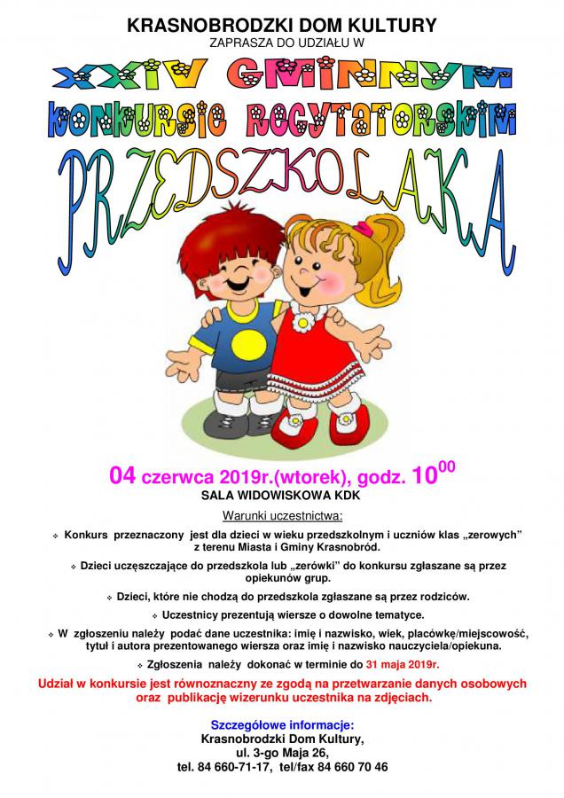 XXIV Gminny Konkurs Recytatorski Przedszkolaka
