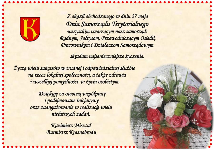 Życzenia dla Samorządowców