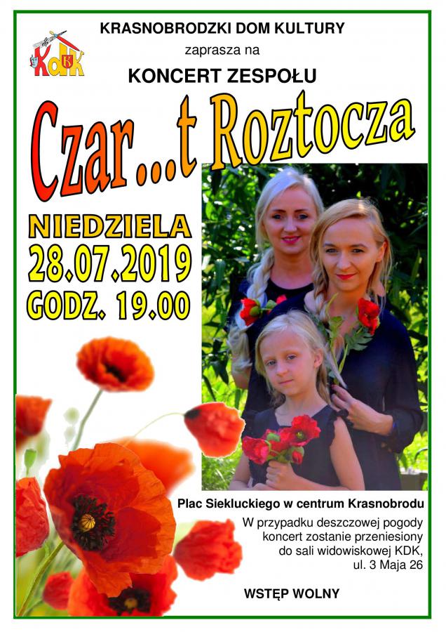 Zapraszamy na koncert na Placu Siekluckiego - "Czar...t Roztocza"
