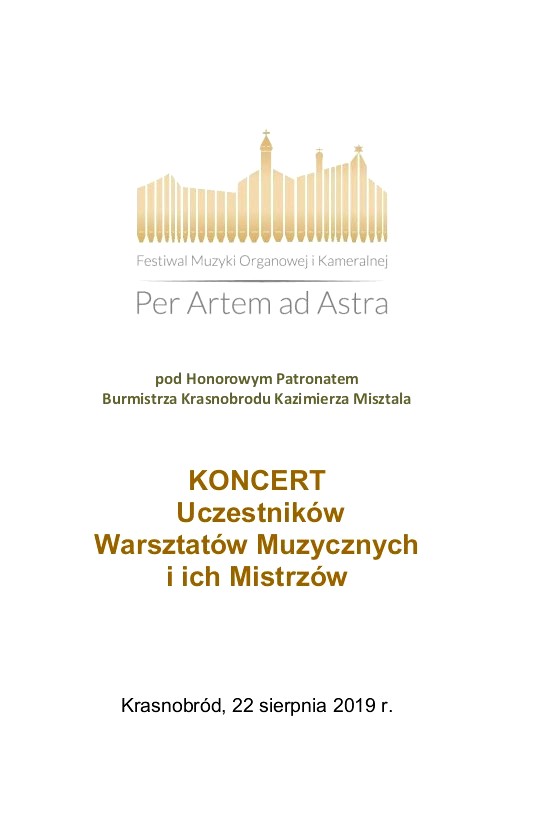 Zapraszamy na koncert "Uczestnicy Warsztatów Muzycznych i ich Mistrzowie"