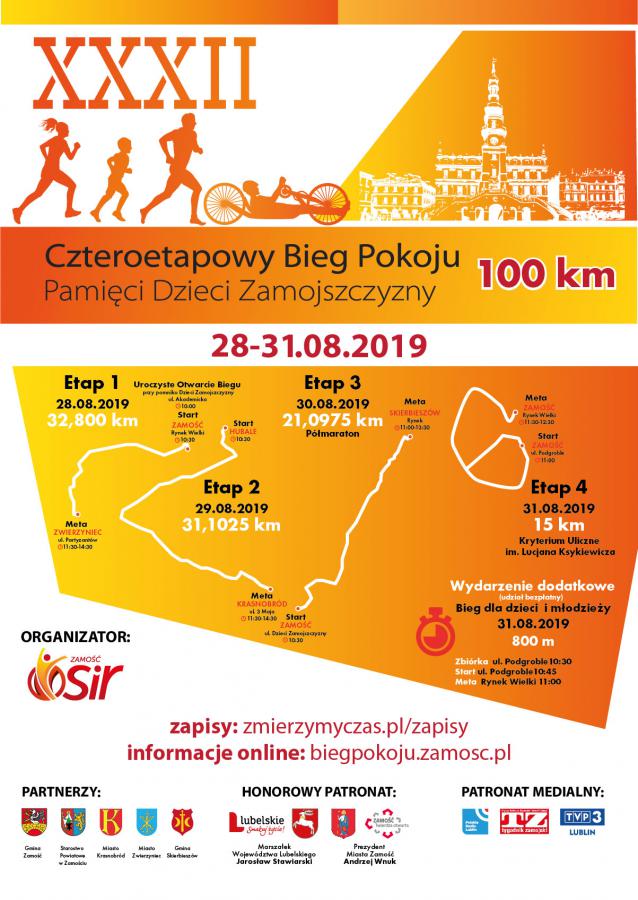 XXXII Czteroetapowy Bieg Pokoju Pamięci Dzieci Zamojszczyzny