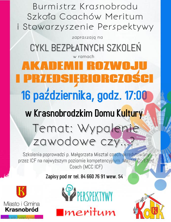 Zapraszamy na szkolenie w ramach Akademii Rozwoju i Przedsiębiorczości
