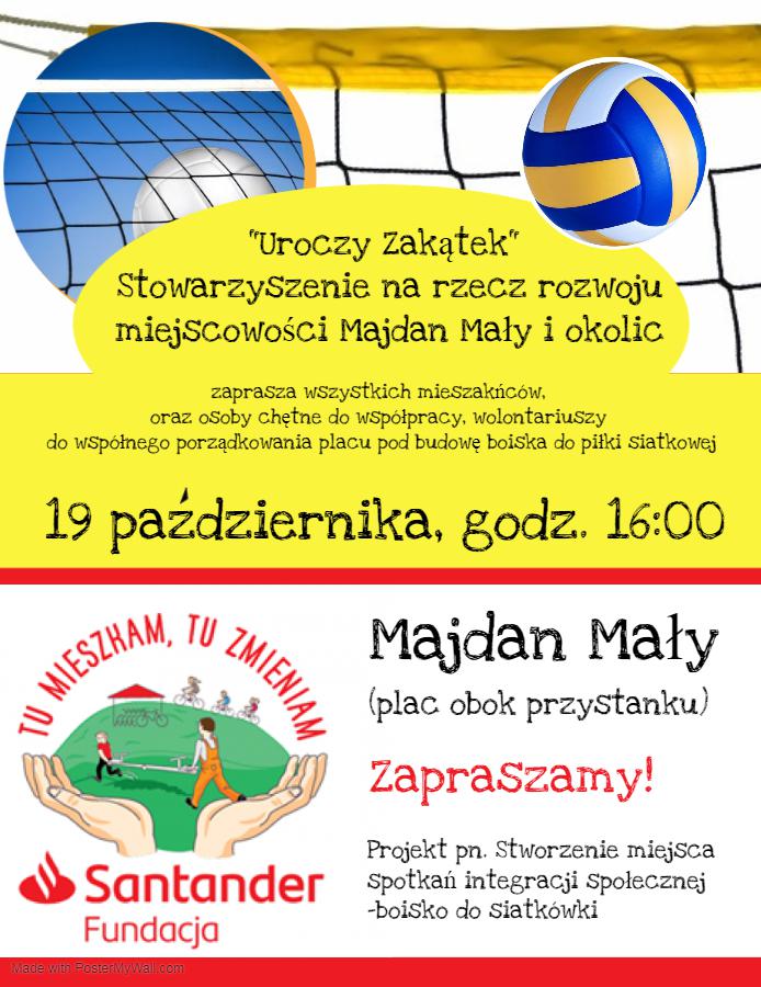 Stworzenie boiska do piłki siatkowej w Majdanie Małym! 