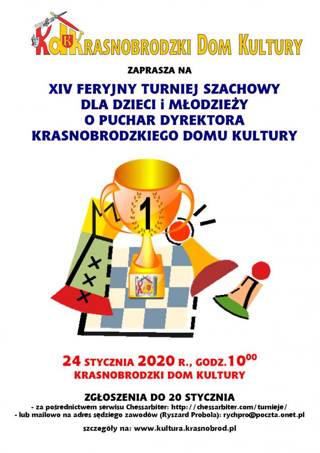 XIV Feryjny Turniej Szachowy dla Dzieci i Młodzieży o Puchar Dyrektora KDK