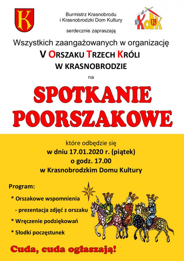 Zaproszenie na spotkanie poorszakowe