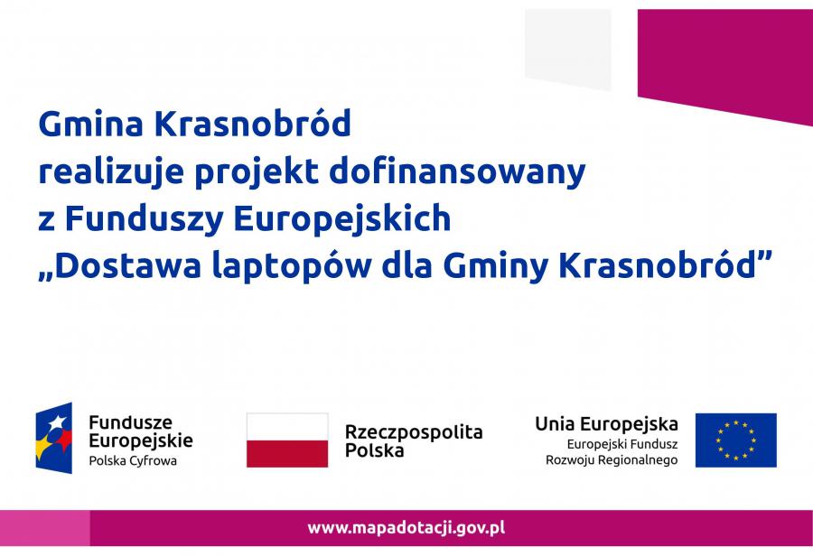Szkoły z terenu Gminy Krasnobród doposażone w 40 laptopów 