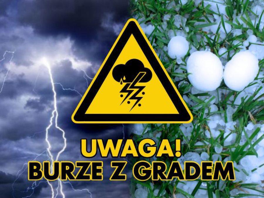 OSTRZEŻENIE O BURZACH Z GRADEM