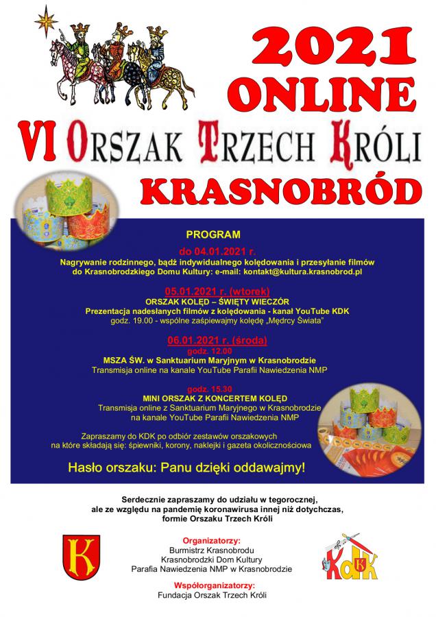 Program VI Orszaku Trzech Króli w Krasnobrodzie