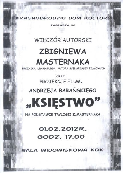 WIECZÓR AUTORSKI ZBIGNIEWA MASTERNAKA