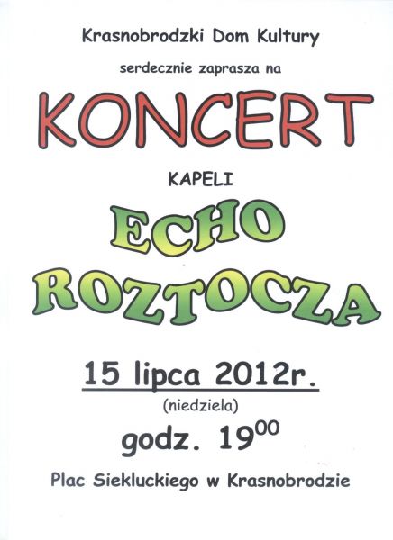 ECHO ROZTOCZA - Koncert na Placu Siekluckiego