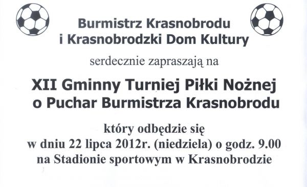 XII Gminny Turniej Piłki Nożnej o Puchar Burmistrza Krasnobrodu