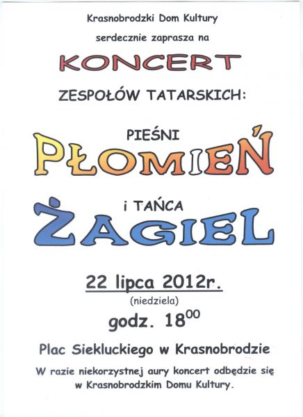Koncert Zespołów Tatarskich na Placu Siekluckiego