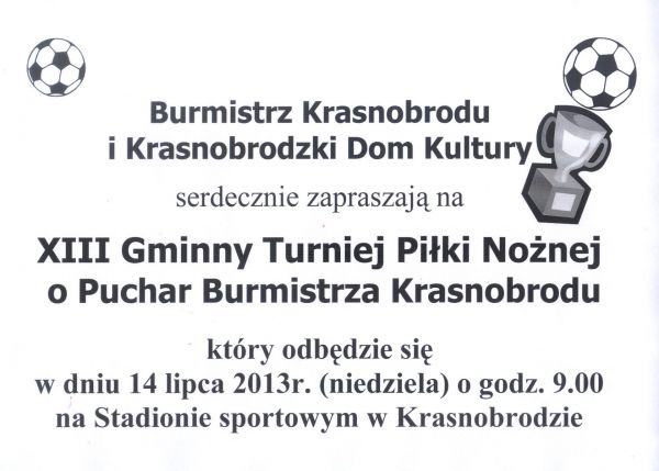 XIII Gminny Turniej Piłki Nożnej