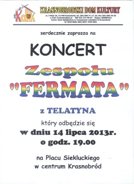 Letnie Koncerty na Placu Siekluckiego - 