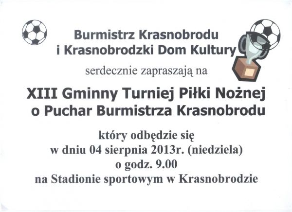XIII Gminny Turniej Piłki Nożnej
