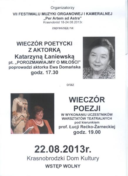 Wieczór poetycki i Wieczór poezji w KDK
