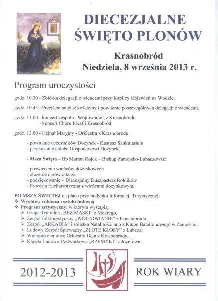 Dożynki Diecezjalne w Krasnobrodzie
