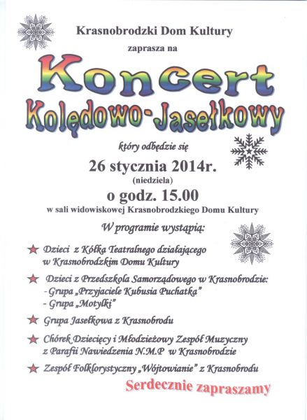 Koncert Kolędowo - Jasełkowy