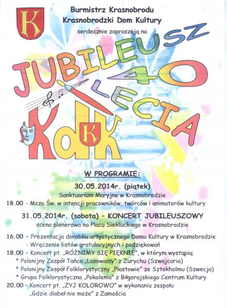 Jubileusz 40-lecia Domu Kultury w Krasnobrodzie