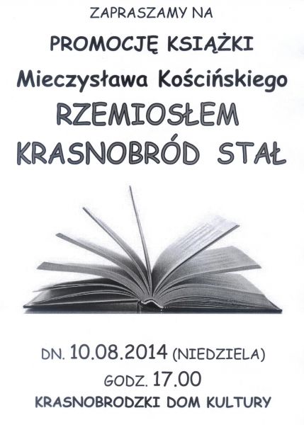 "Rzemiosłem Krasnobród stał" - promocja książli Mieczysława Kościńskiego