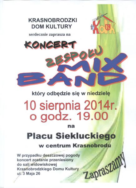 MIX BAND na Placu Siekluckiego