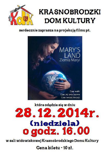 Projekcja filmu "Mary's Land" Ziemia Maryi