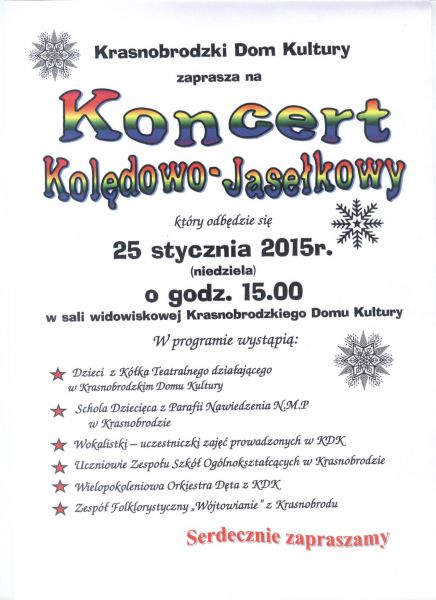 Koncert Kolędowo-Jasełkowy