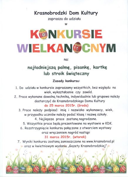 Konkurs  Wielkanocny