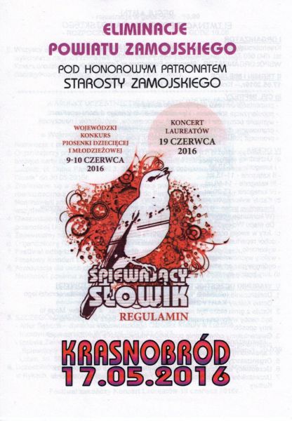 Konkurs piosenki "Śpiewajacy Słowik" - eliminacje powiatowe