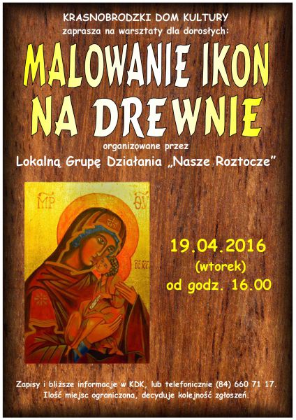Malowanie ikon na drewnie- warsztaty plastyczne dla dorosłych
